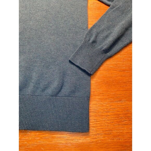 Merona Mens V-Neck Sweater Size Small Blue Cotton Blend - Picture 3 of 4